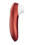 Womanizer Pro Air Pulse Clitoral Vibrator Bordeaux Red side view, sleek design and modern aesthetics.