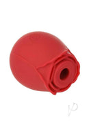 M`Lady Rose Silicone Clitoral Suction Stimulator Red in a rose design, featuring deep red silicone and touch-free suction.