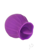 M'Lady Rose Flickering Tongue Clitoral Stimulator Purple in a stylish design for focused stimulation.