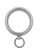 Stainless Steel Command Me Cock Ring 45 mm Silver featuring a sleek design and polished finish, showcasing high-quality craftsmanship.