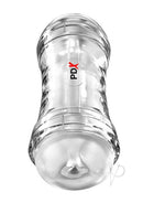 PDX Wet Pussies Flip-A-Pussy Over Self-Lubricating Stroker shown from the front view.