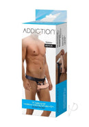 Addiction Silicone Hollow Dong Strap-On 7 Inch Vanilla packaging showing design and features for couples' enjoyment.