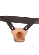 Addiction Silicone Hollow Dong Strap-On 7 Inch Vanilla harness with hollow interior design for couples.