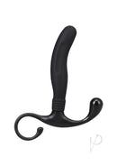 OptiMALE Smooth Silicone Prostate Massager Black designed for targeted stimulation with a comfortable fit.