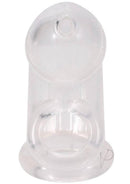 Rock Solid The Cock Cage Clear, a clear and safe cock cage designed for secure fit and comfortable wear.