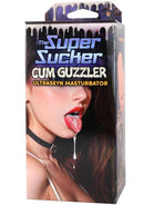 Packaging of Super Sucker Cum Guzzler Ultraskyn Masturbator Mouth featuring captivating design and branding.