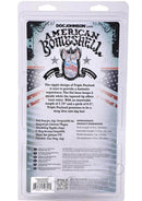 Back packaging of American Bombshell Triple Payload Anal Plug Gun Metal, featuring product details and design.