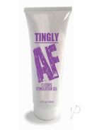 Tingly AF Clitoral Stimulation Gel 1.5 Oz tube, designed for enhanced intimate sensations.