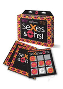 Sexes and Oohs Sexy Tic Tac Toe Scratch Off Game packaging with playful design and game boards included.