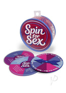 Spin for Sex Game Couples Activity Cards and Spinner in a colorful package with activity cards scattered.