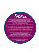 Spin for Sex Game Couples Activity Cards and Spinner instructions and gameplay overview on a circular card.