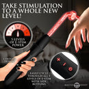 Master Series Elektrawand E-Stim Wand with Attachments showing adjustable intensity and cordless design.