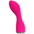 Xcitme Luma G-Spot Style Vibrator Pink showcasing its sensual curves and ergonomic design for enhanced pleasure.