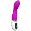 Xcitme Luma G-Spot Style Vibrator Purple with a teardrop-shaped head for G-spot stimulation.