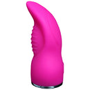 Xcitme Kiki Precision Point Clitoral Vibrator Pink side view showcasing its ergonomic design and flexible tip.