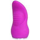 Xcitme Kiki Precision Point Clitoral Vibrator Purple side view showcasing its ergonomic design and flexible tip.