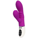 Xcitme Spark Rabbit Style Vibrator Purple, designed for dual stimulation with powerful vibrations and body-safe silicone.