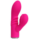 Xcitme Spark Rabbit Style Vibrator Pink with dual motors and silicone surface for optimal stimulation.