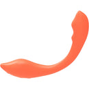Dysoflex App Controlled Dual Head Vibrator in vibrant orange color, showcasing its unique dual-head design for pleasure.