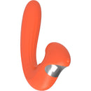 Dyso Pulsewave Duo Suction G-Spot Vibrator with dual stimulation features in vibrant orange color.