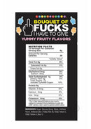 Bouquet of F's I Have to Give Lollipops 12 per Display nutrition facts and ingredient details.