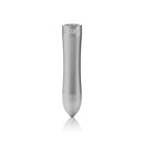 Doxy Bullet Rechargeable Vibrator Silver in sleek anodized aluminum for targeted stimulation and discreet travel.