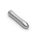 Doxy Bullet Rechargeable Vibrator Silver on a white background showcasing its sleek design.
