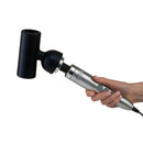 Doxy 3 Silicone Masturbator Wand Attachment Navy attached to a Doxy Number 3 wand massager for targeted stimulation.