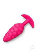 B-Vibe Bump Textured Silicone Plug Pink with a playful bumpy surface for anal play.