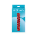 Luv Inc Hb82 Heart Bullet Vibrator Red packaging showcasing its heart design and eye-catching red color.
