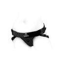 SpareParts Joque Double Strap Harness Black Size A displayed on a mannequin for product promotion and detail visibility.