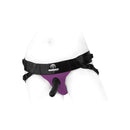 SpareParts Joque Double Strap Harness Purple Size B showcasing its innovative design and comfortable fit.