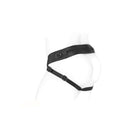 SpareParts Deuce Double Strap Harness Black Size B Regular displayed on a mannequin's lower body.