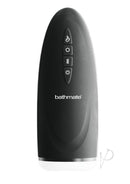Bathmate Edge Pro Silicone Stroker Black and White close-up view of controls and design.