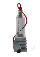 Bathmate HydroXtreme9 Penis Pump Clear Gray showcasing its unique design and advanced hydrotherapy features.