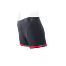 SpareParts Tomboii Nylon Boxer Briefs Harness Black Red Size L side view showcasing athletic design and smooth fit.