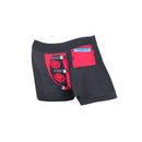 SpareParts Tomboii Nylon Boxer Briefs Harness Black Red 4XL showcasing the athletic design and bold colors.