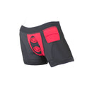 SpareParts Tomboii Nylon Boxer Briefs Harness Black Red 4XL featuring a sporty design in black and red.
