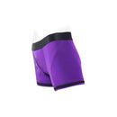 SpareParts Tomboii Nylon Boxer Briefs Harness Purple Size M side view featuring athletic design and bold color.