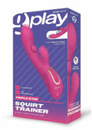 Bodywand G-Play Inner Tapping Silicone Vibrator Pink packaging showcasing its features and design.