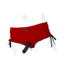 SpareParts Sasha Cinch Booty Short Harness Red Size 4XL featuring a playful red design with a sleek silhouette.