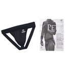 SpareParts Pete Freestyle Nylon Packing Jock Black Size 2XL shown alongside product packaging.