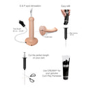 Strap-On-Me Squirting Cum Dildo Small Vanilla with tube for G & P spot stimulation and easy refill system.