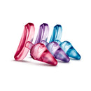 Play With Me Jolly Plug 24-piece Fishbowl Display featuring pink, purple, and blue anal plugs in a vibrant arrangement.