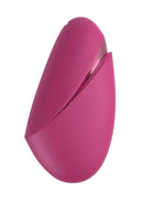 Womanizer Next Liberty Air Clitoral Stimulator Pink, compact design, featuring a travel cap for convenient use.