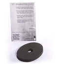 SpareParts Base Stabilizer Black Small displayed with instruction card for enhanced stability in strap-on play.