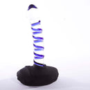 SpareParts Base Stabilizer Black Small with glass dildo, providing enhanced stability during strap-on play.