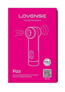 Lovense Fizz Oral-Like Suction & Tapping Stimulator packaging featuring dual head design for pleasure.