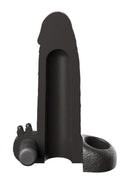 Fantasy X-Tensions 2 Inch Vibrating Penis Extension Black with rechargeable bullet functionality.