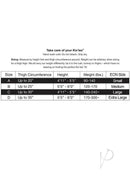 Kixies Kaylee Shimmer Thigh High Tights Size B Medium Grey sizing chart and care instructions